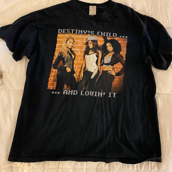 Destiny's Child Beyonce Vintage Fan Club 2005 World Tour T-Shirt Black XL - Picture 1 of 4